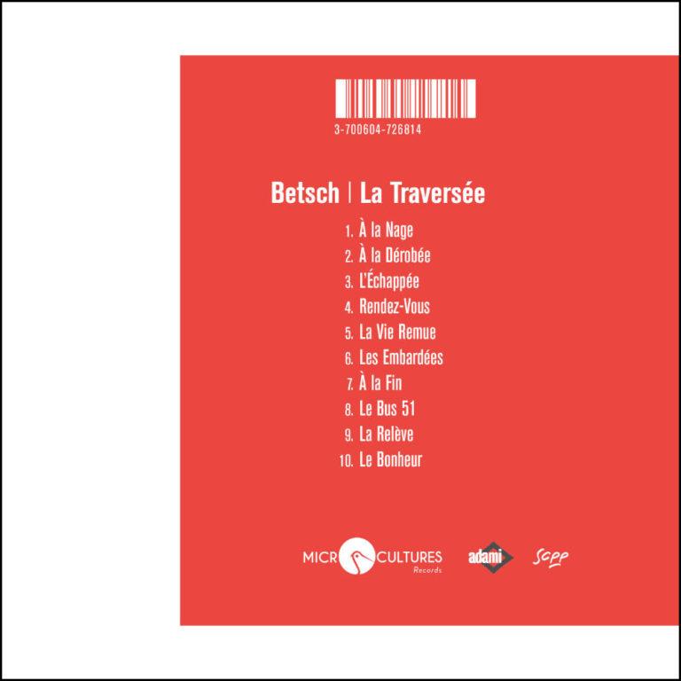 BERTRAND BETSCH - La Traversée - Album Cover - Artwork by Pascal Blua - 2020