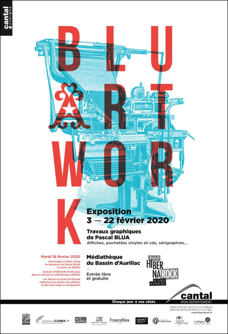 BLUARTWORK - Affiche Exposition - Artwork by Pascal Blua - 2020