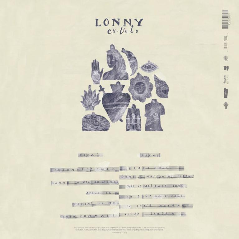 LONNY - Ex-Voto- Album Cover - Artwork by Les Artisans (Brian McHenry & Pascal Blua - 2022